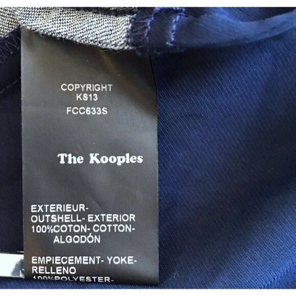 Sport The Kooples Blue Denim & Semi Sheer Top S - Picture 5 of 7
